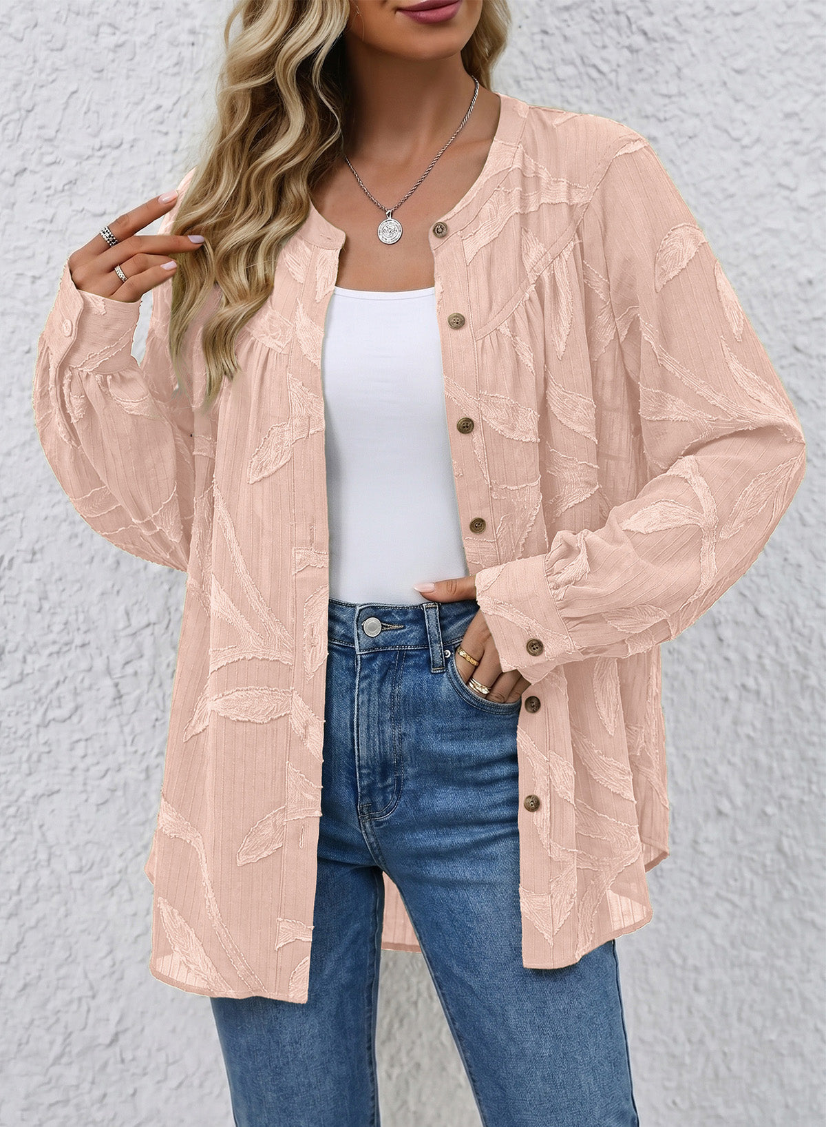 Womens Tops Casual Crewneck Boho Floral Button Down Shirts