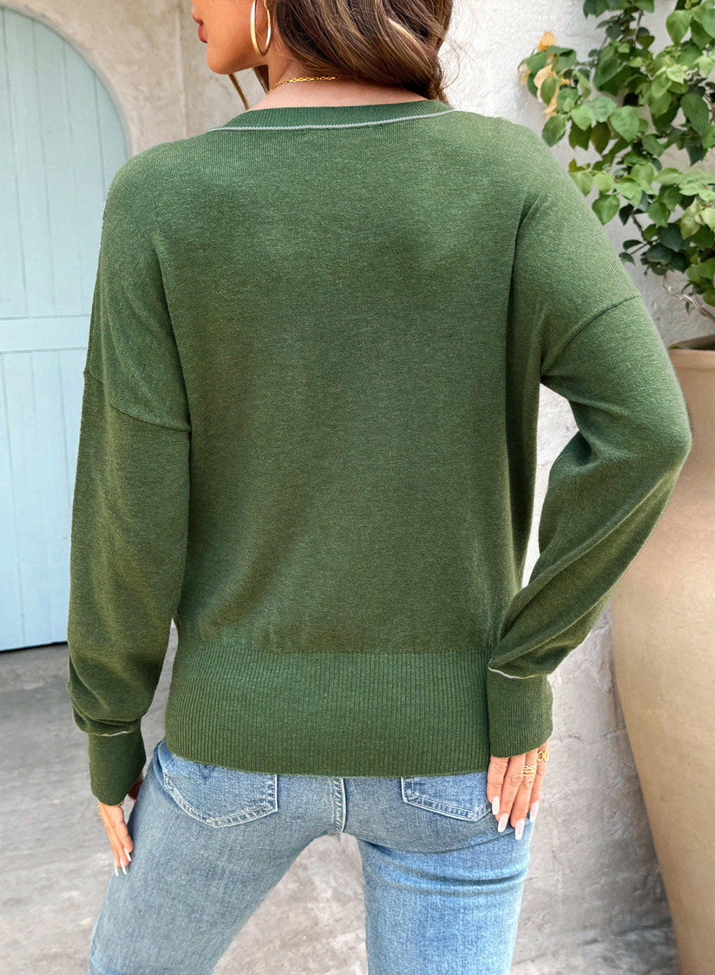Sweaters for Women Casual Long Sleeve Asymmetrical Sweaters