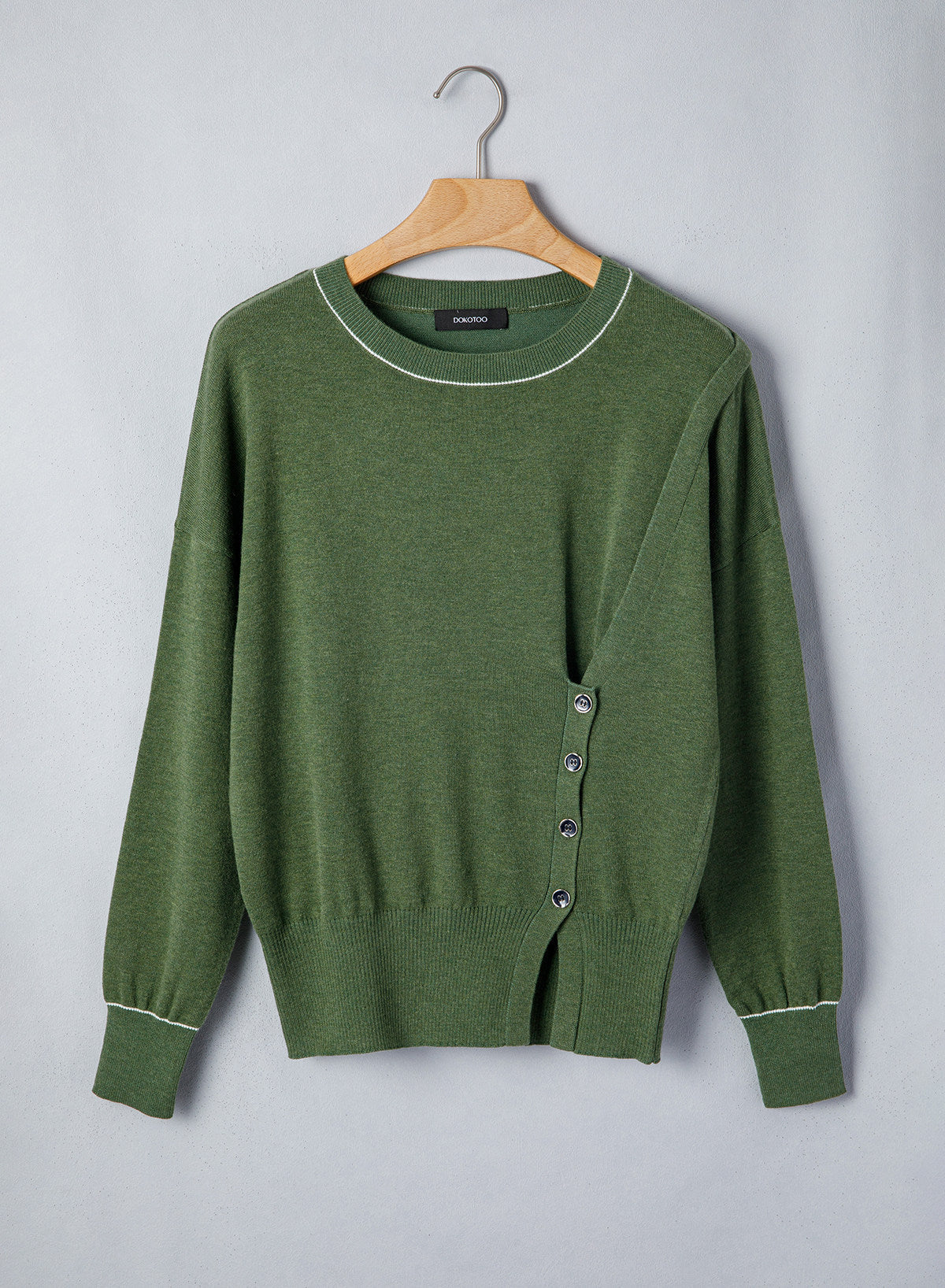 Sweaters for Women Casual Long Sleeve Asymmetrical Sweaters