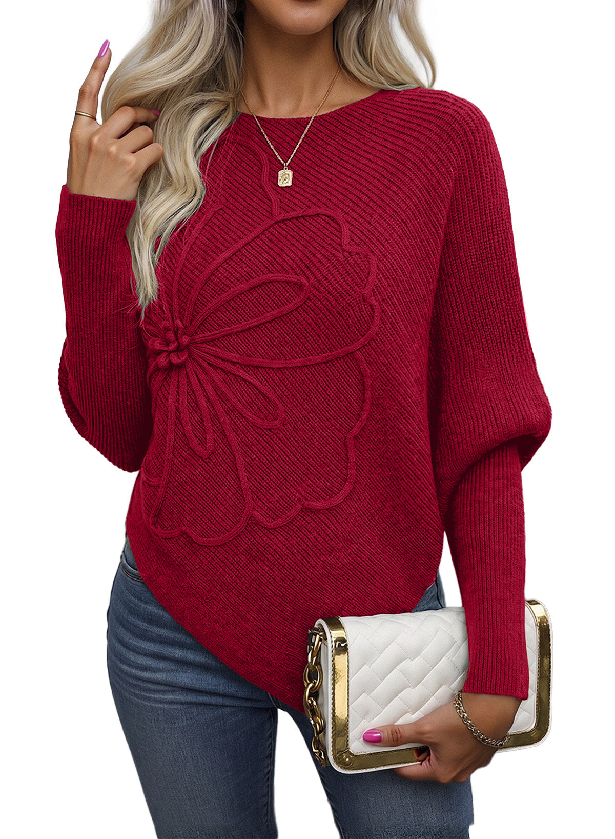 Women's Fall Sweaters Asymmetrical Poncho Knit Pullover Tops