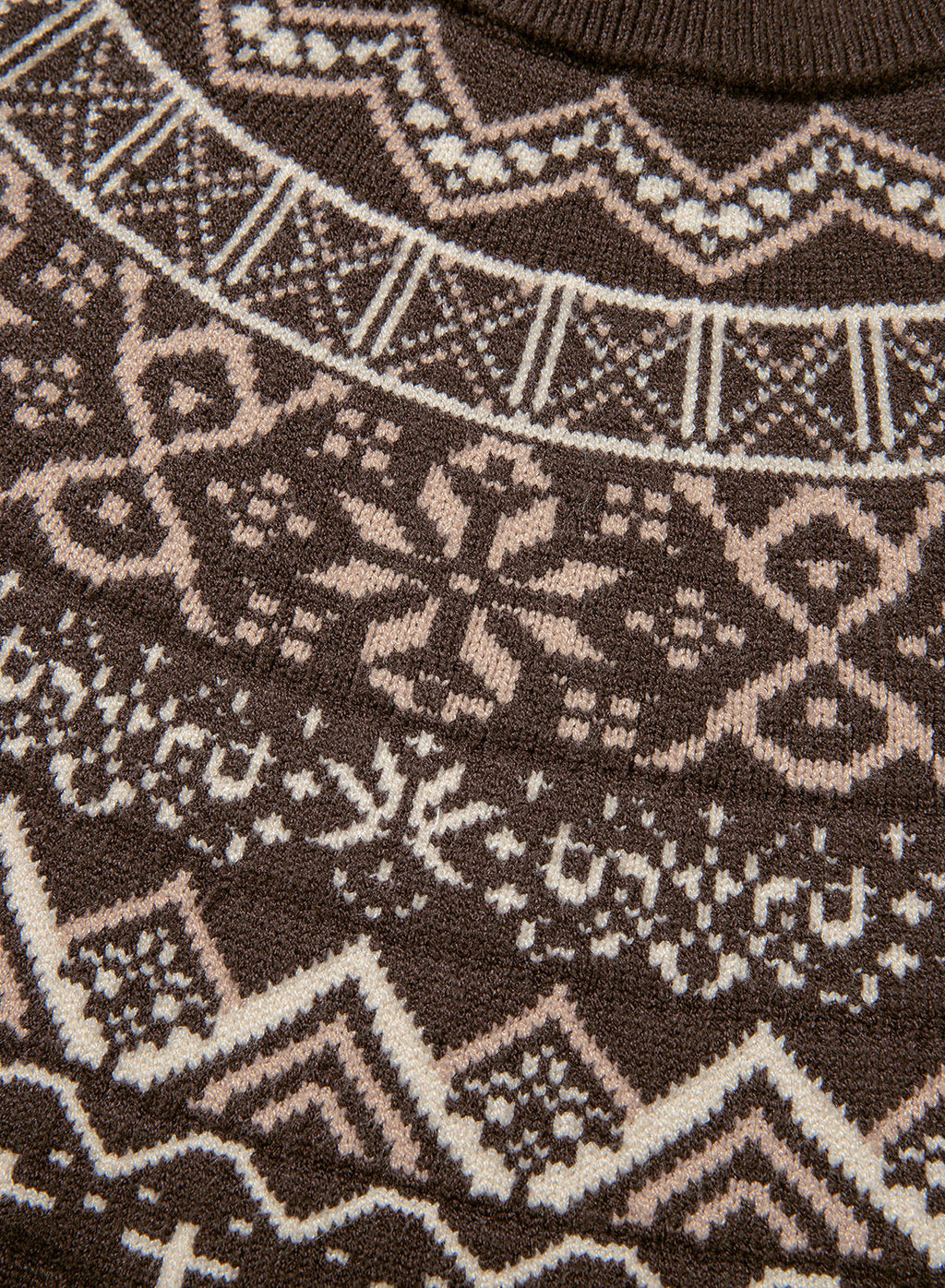 Festive Geometric Print Round Neck Shift Sweater