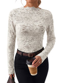 Dokotoo Lace Long Sleeve Tops for Women Sheer Mesh Fall Y2K Blouse 2026