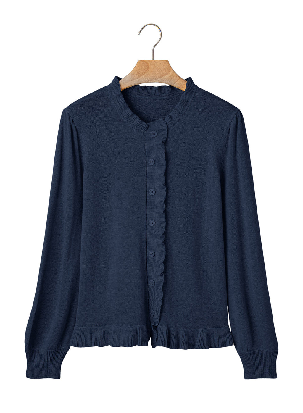 Solid color cardigan sweater