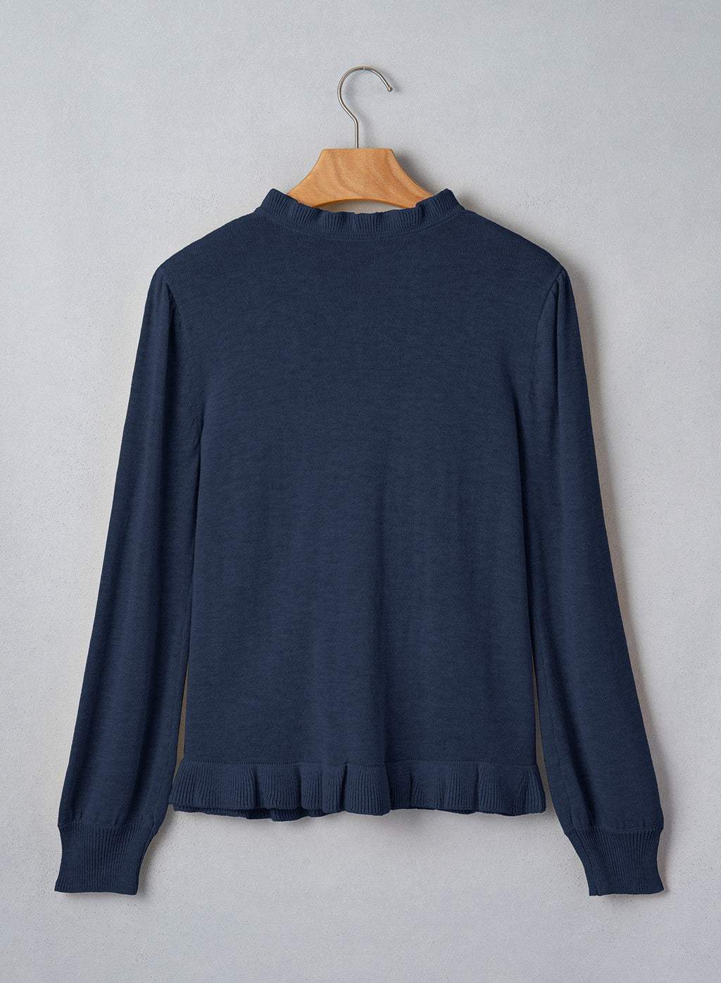 Solid color cardigan sweater