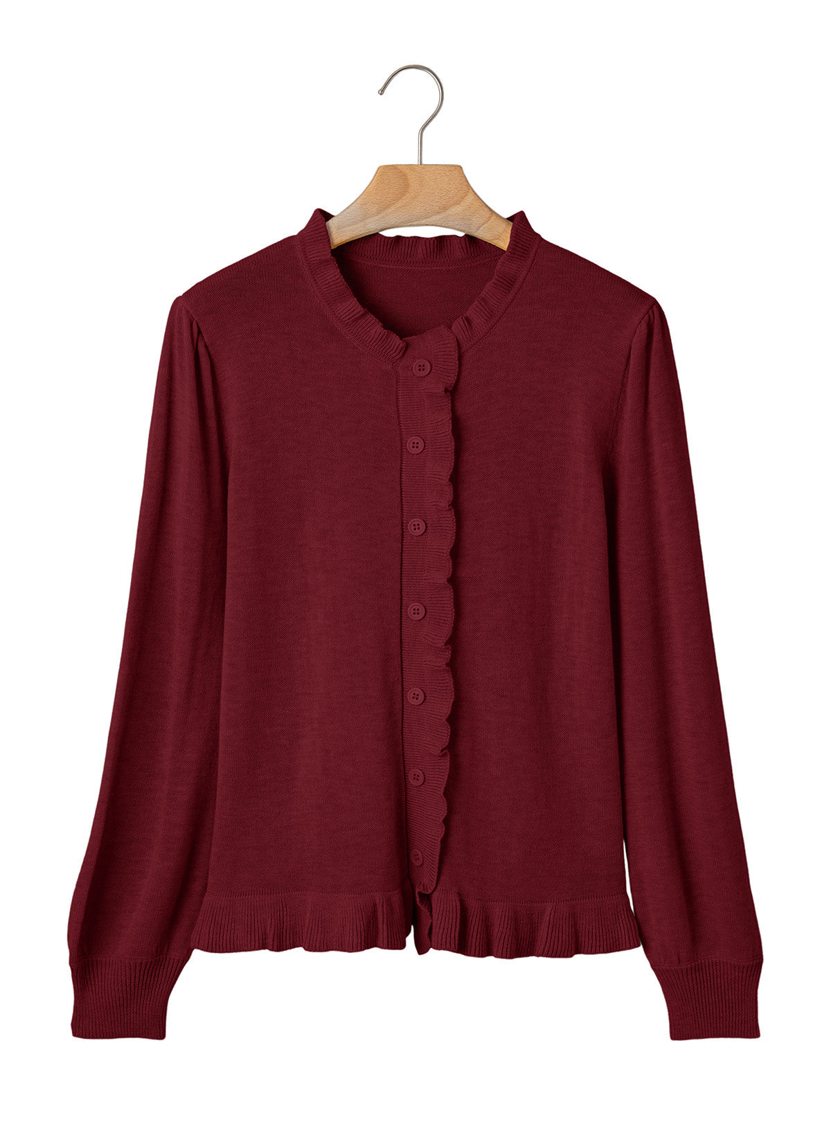 Solid color cardigan sweater