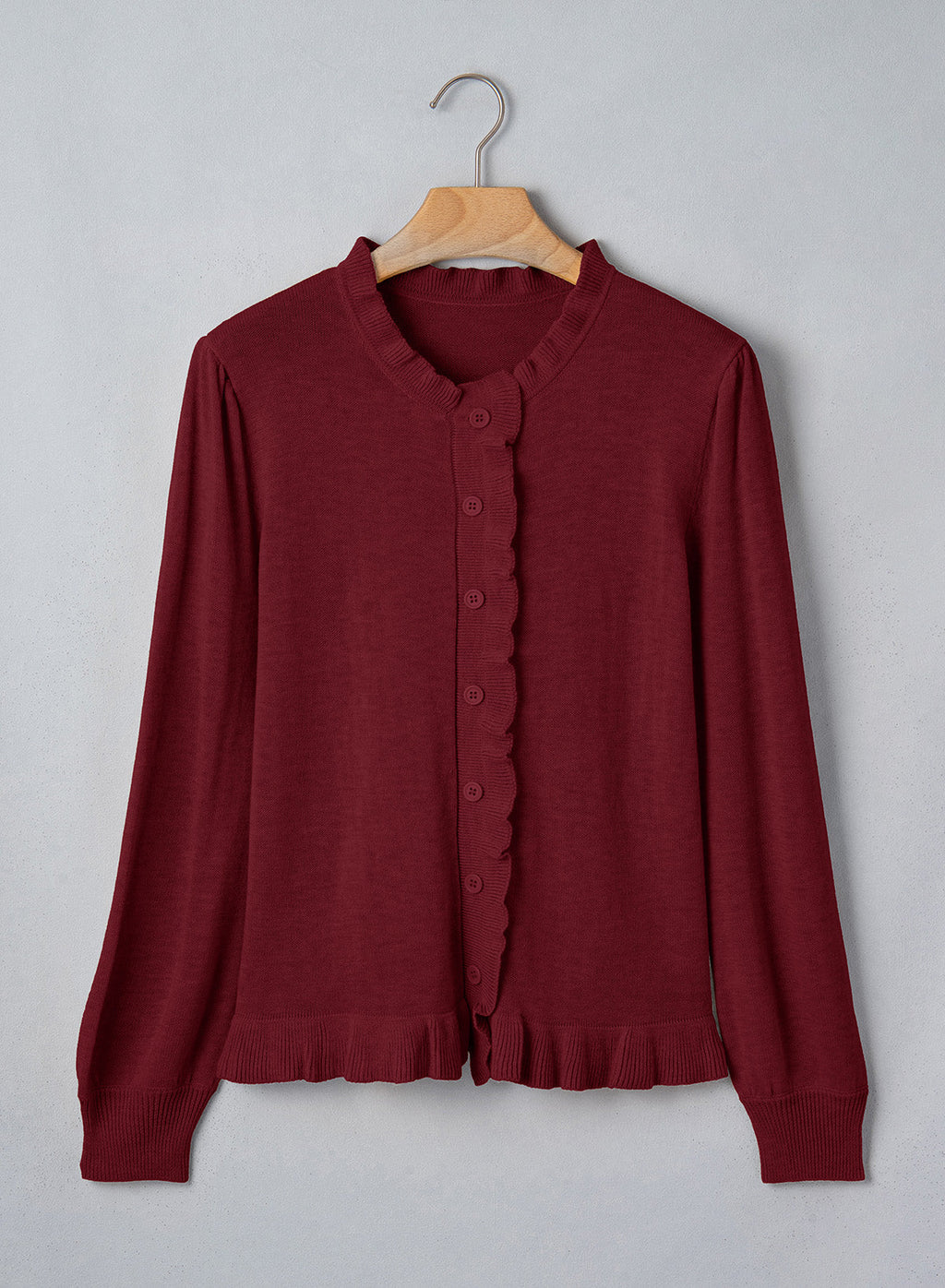 Solid color cardigan sweater