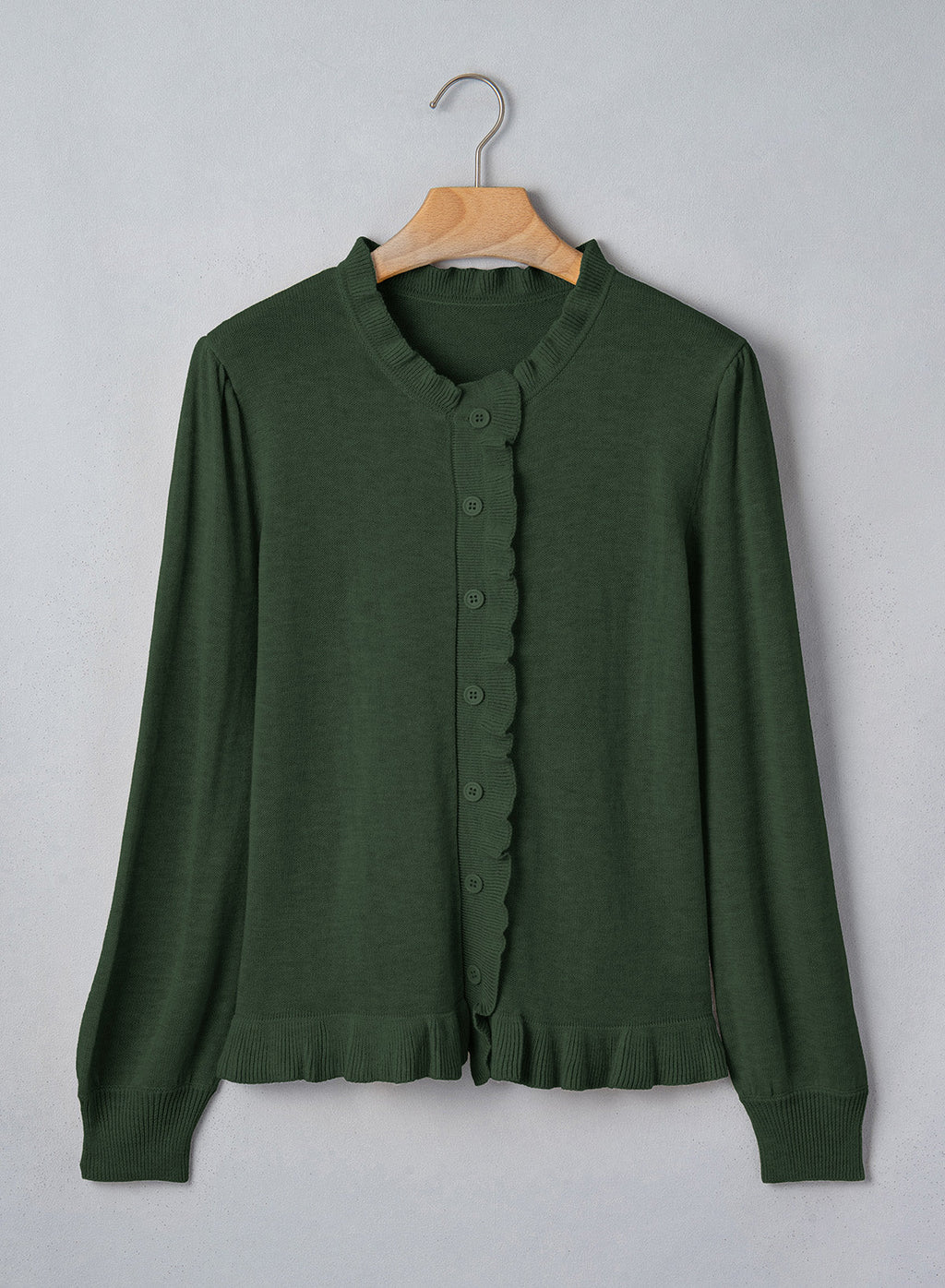 Solid color cardigan sweater