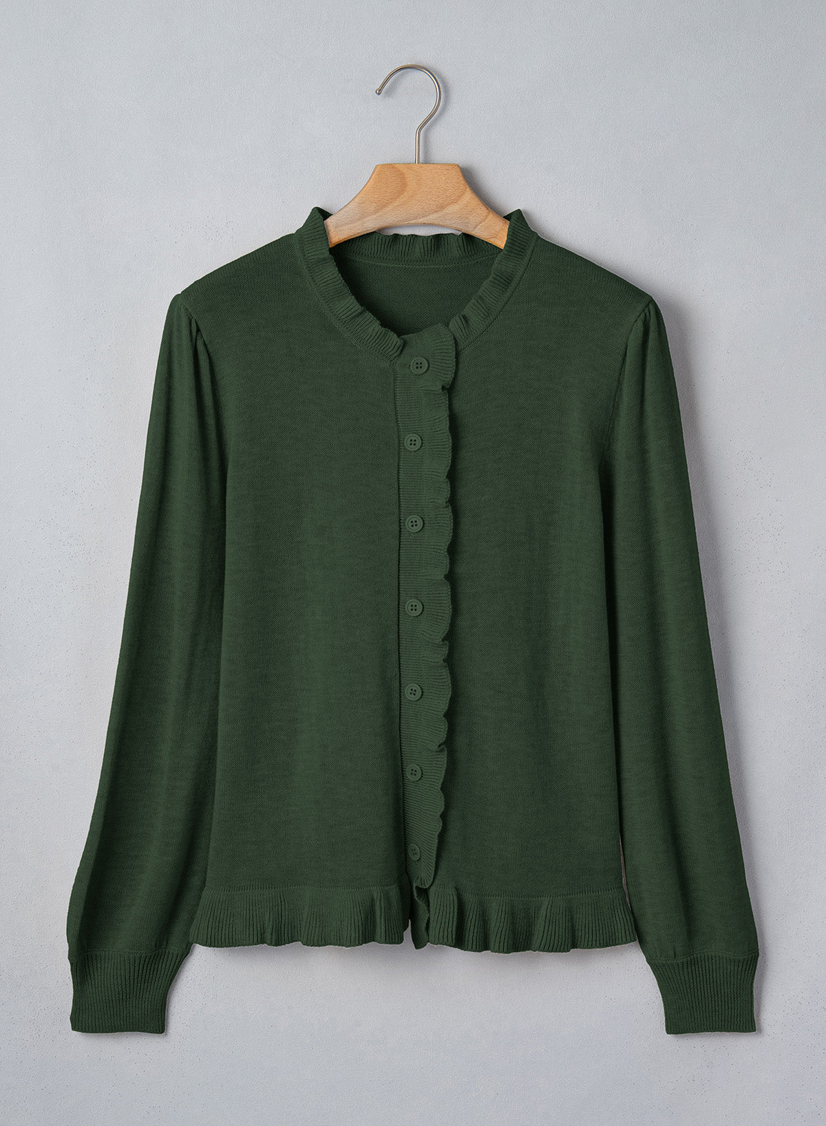 Solid color cardigan sweater