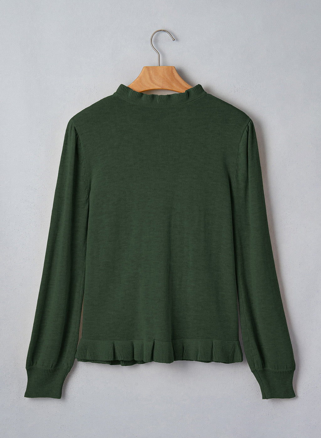 Solid color cardigan sweater