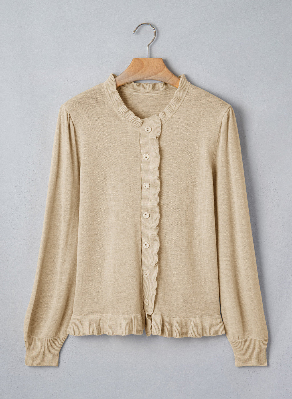 Solid color cardigan sweater