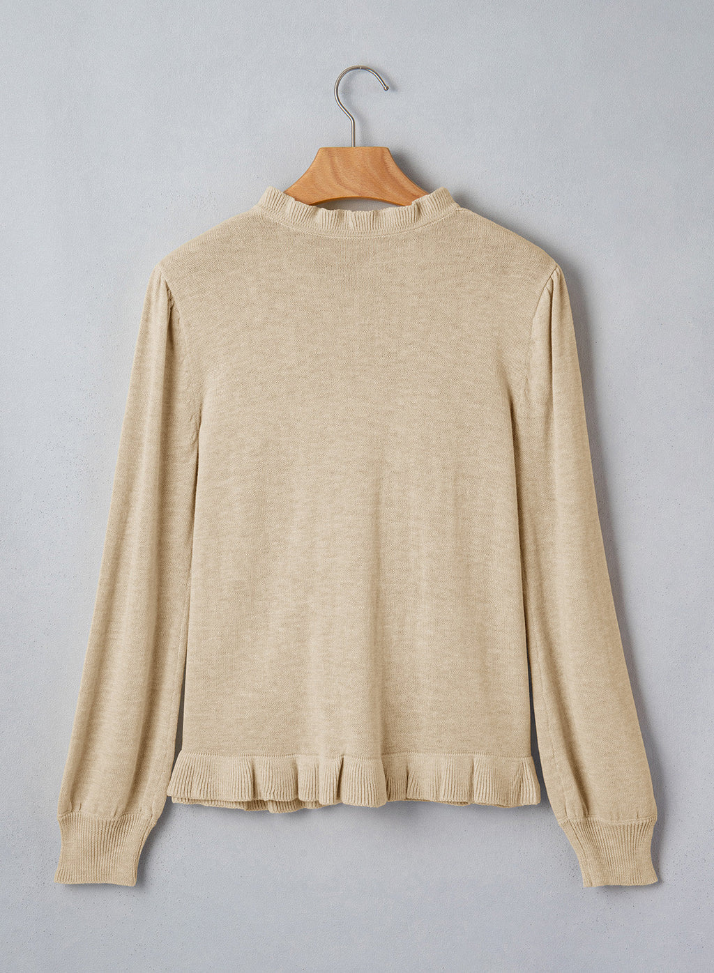 Solid color cardigan sweater