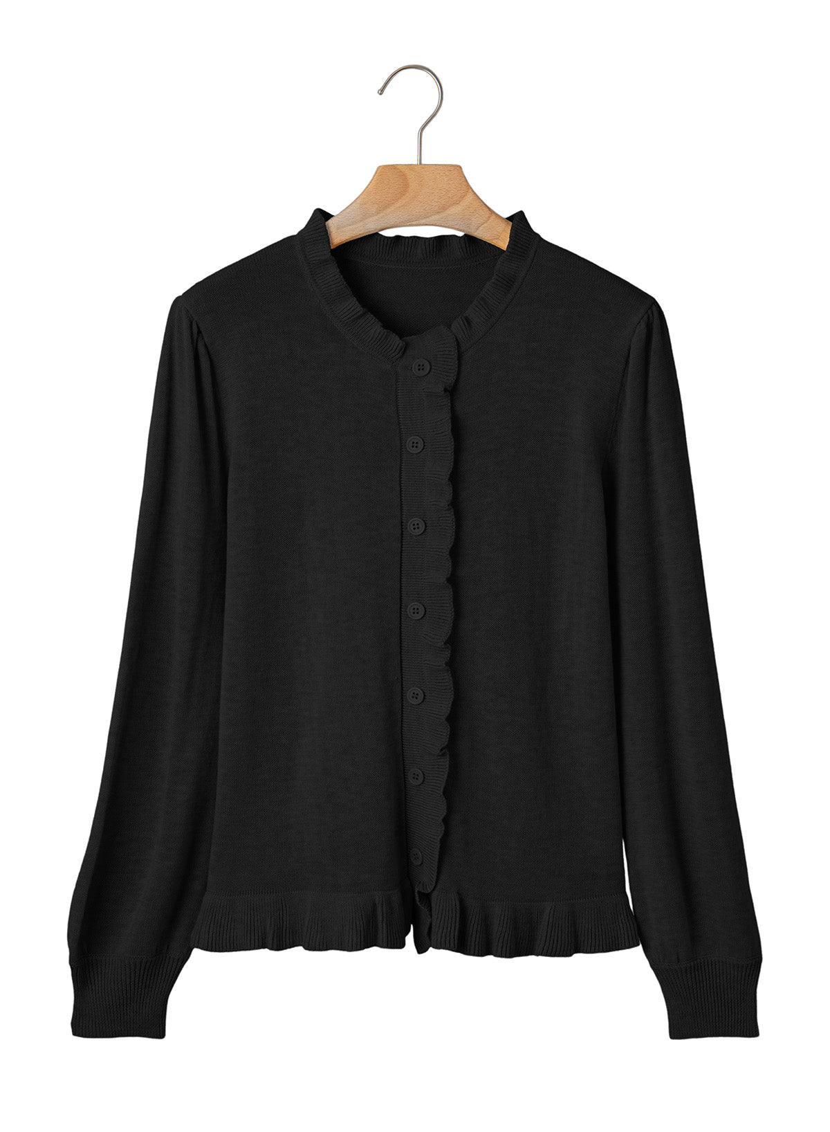 Solid color cardigan sweater