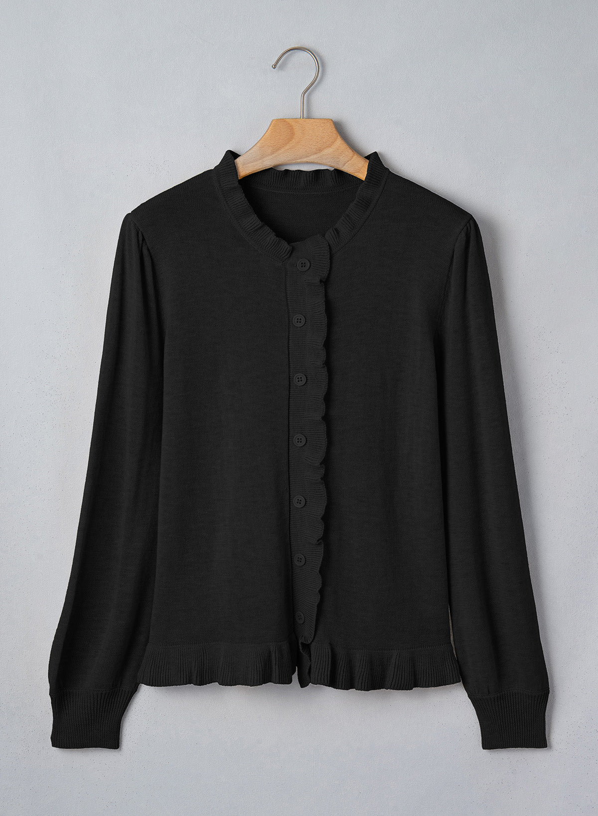 Solid color cardigan sweater