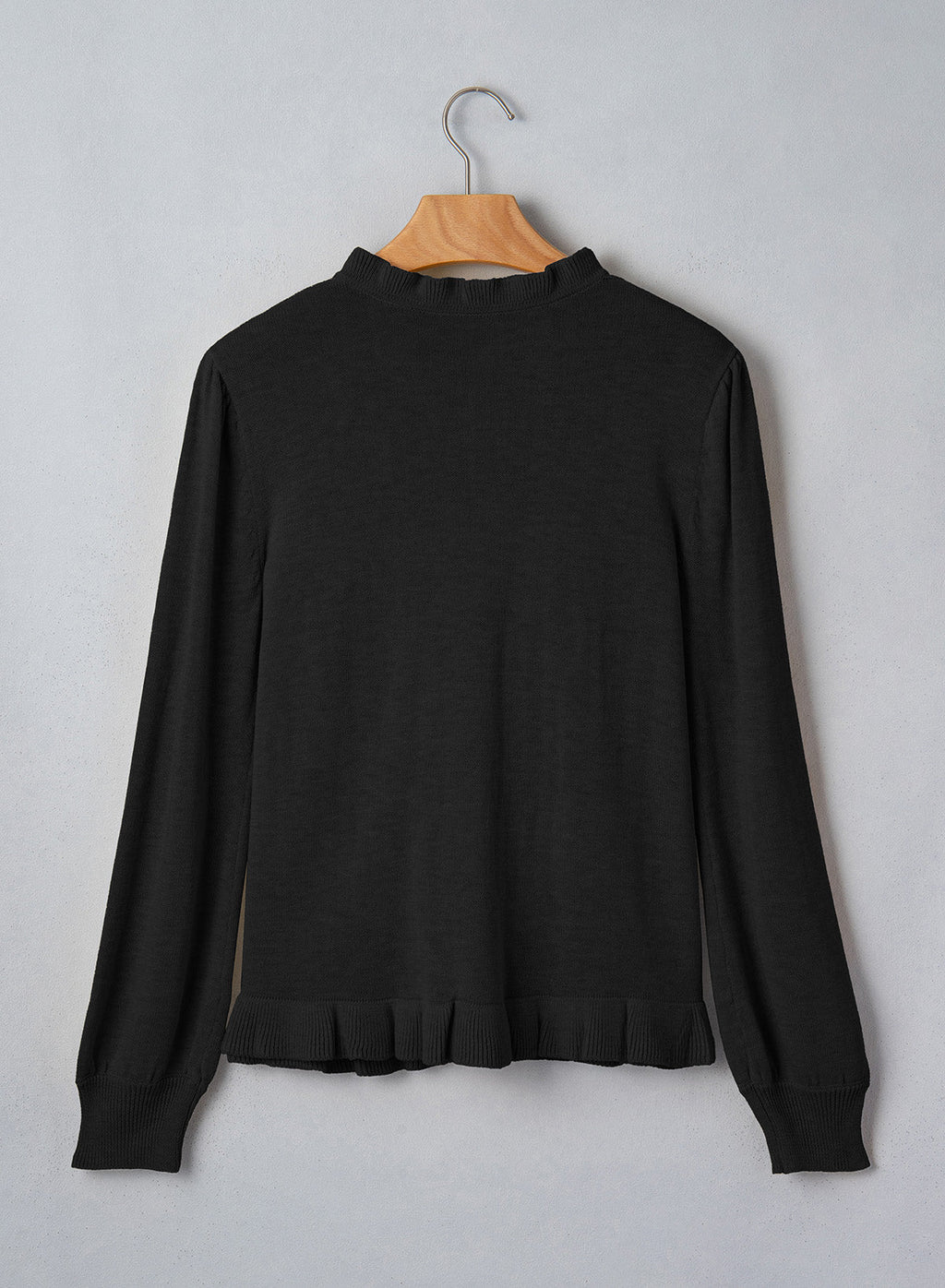 Solid color cardigan sweater