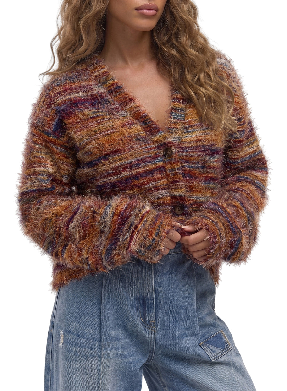 Oversized Textured Cardigan Spring Casual Y2k 90's Stripe Knit Airport Holiday Cardigan Fall Winter Evening Party Elegant Sweater Spring