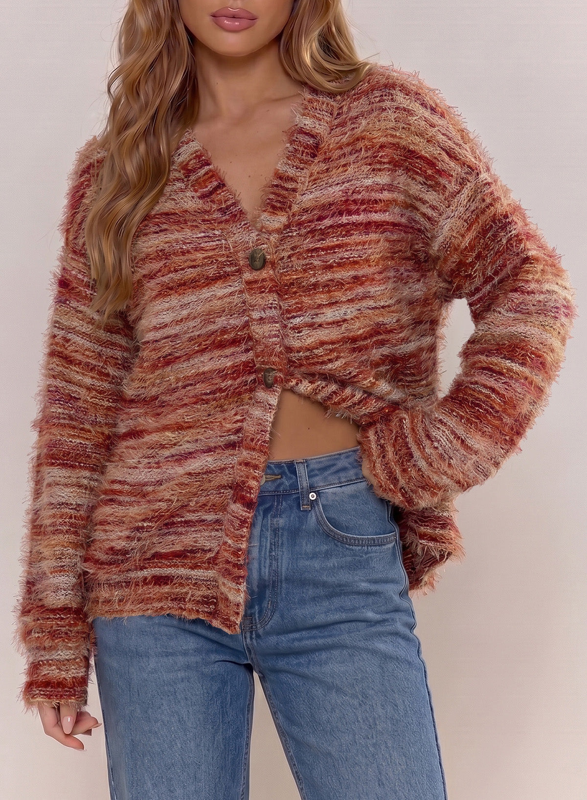 Oversized Textured Cardigan Spring Casual Y2k 90's Stripe Knit Airport Holiday Cardigan Fall Winter Evening Party Elegant Sweater Spring