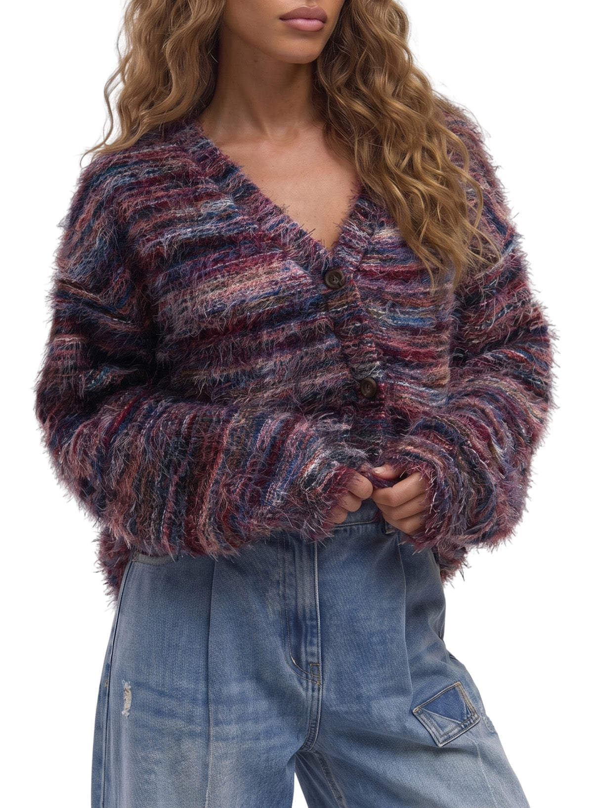 Oversized Textured Cardigan Spring Casual Y2k 90's Stripe Knit Airport Holiday Cardigan Fall Winter Evening Party Elegant Sweater Spring