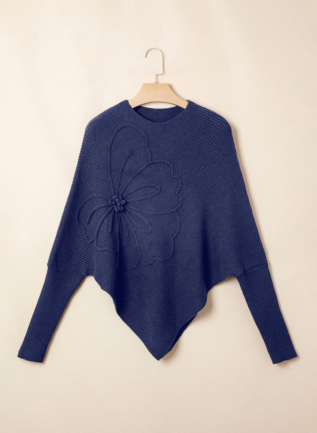 Women's Fall Sweaters Asymmetrical Poncho Knit Pullover Tops