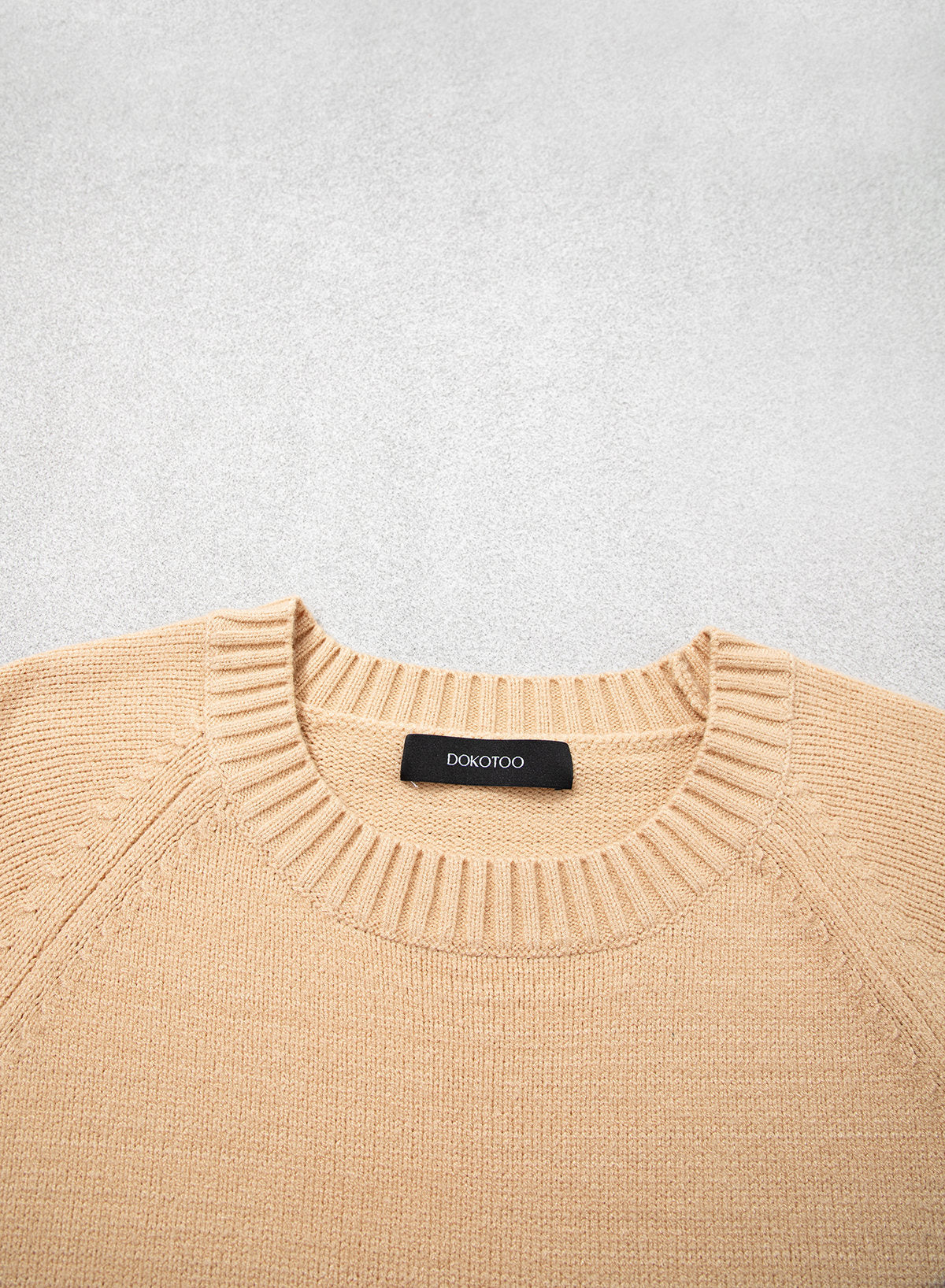 Womens Sweaters 3/4 Button Sleeve Crewneck Pullover Sweater Tops