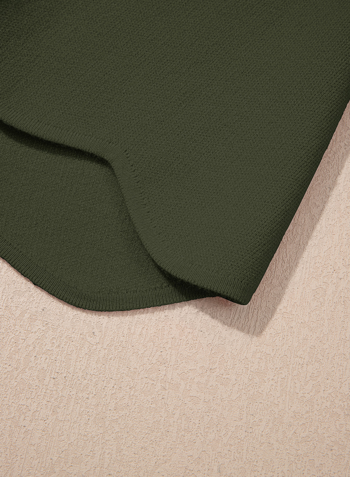 Sweaters for Women 3/4 Sleeve Scalloped Hem Top