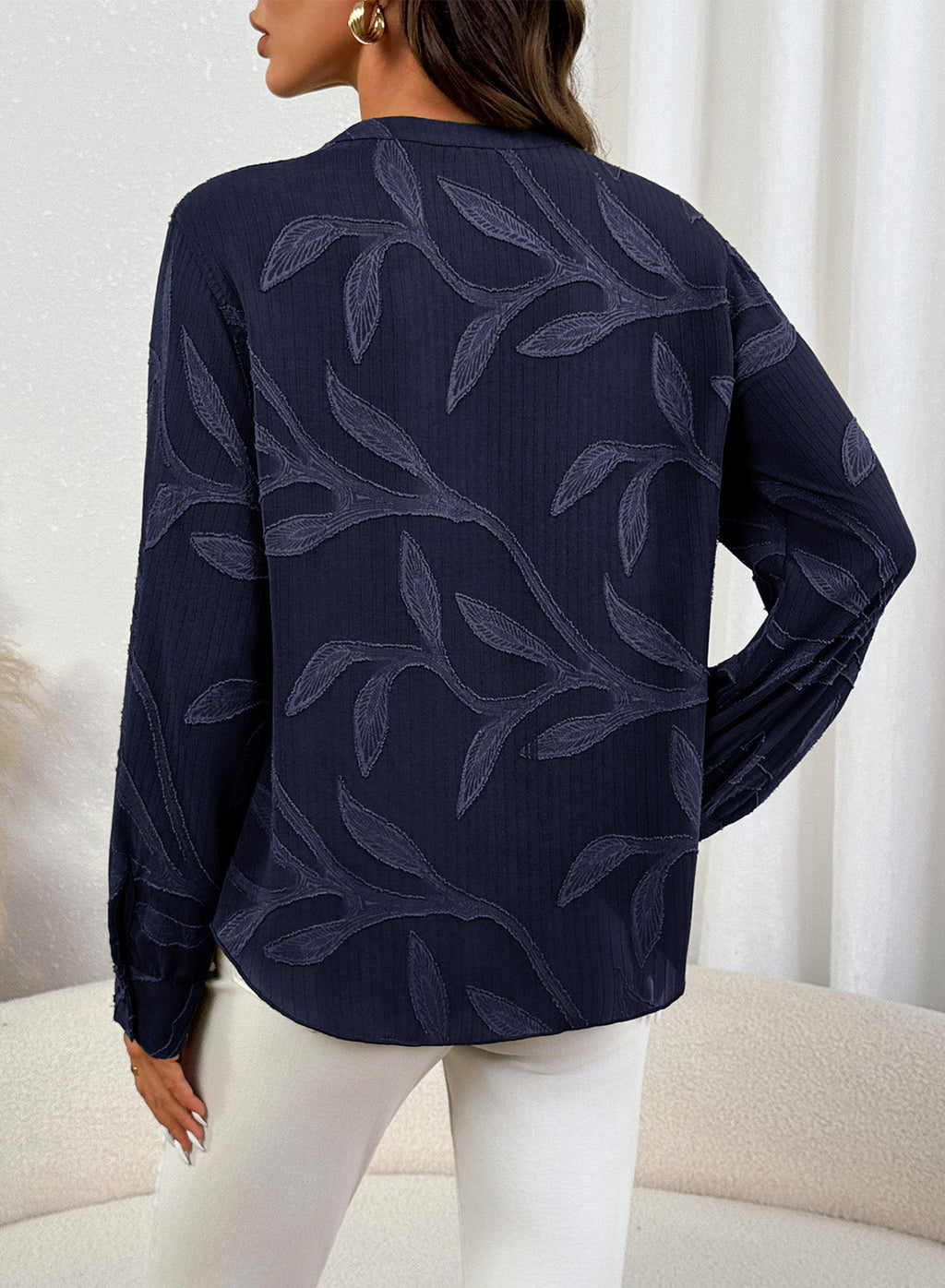 Womens Tops Casual Crewneck Boho Floral Button Down Shirts