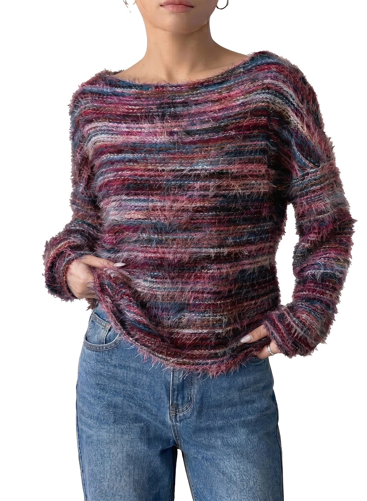 Women Fall Casual Minimalist Sweater For Everyday Wear,Knitted Sweater