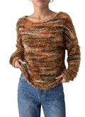 Women Fall Casual Minimalist Sweater For Everyday Wear,Knitted Sweater