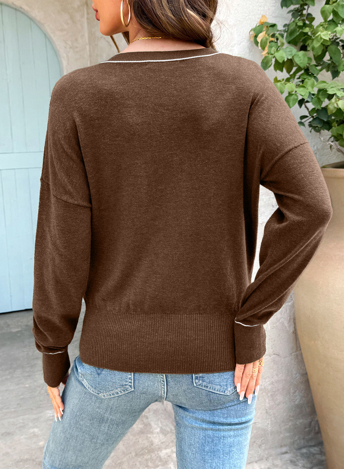 Sweaters for Women Casual Long Sleeve Asymmetrical Sweaters