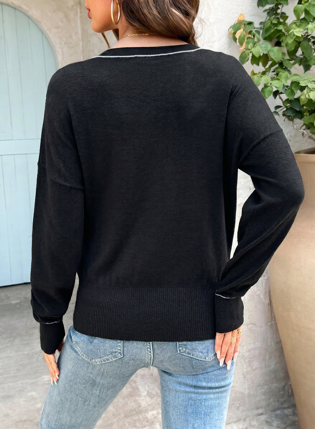 Sweaters for Women Casual Long Sleeve Asymmetrical Sweaters