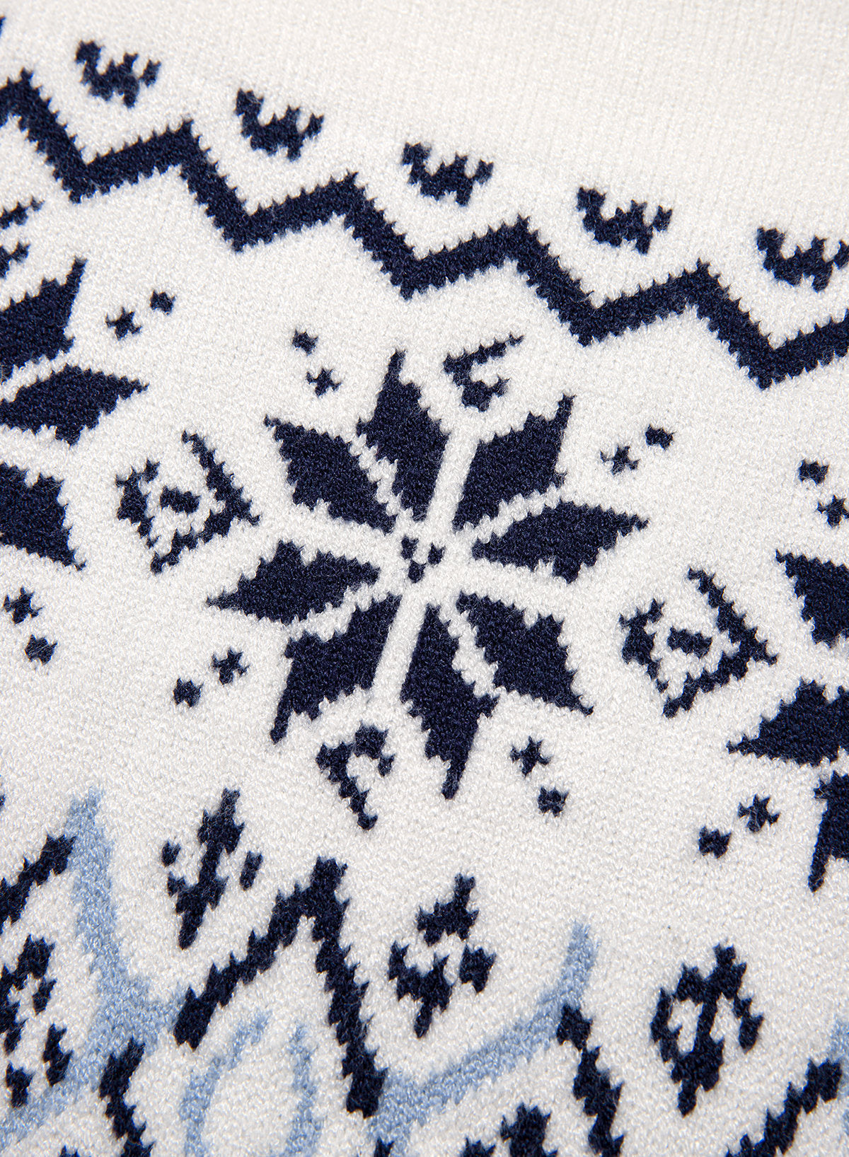 Festive Geometric Print Round Neck Shift Sweater
