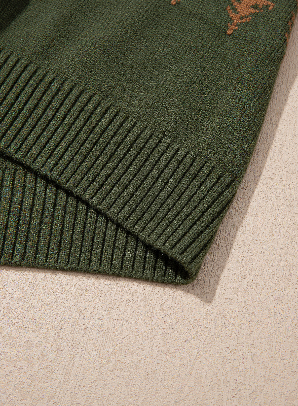 Festive Geometric Print Round Neck Shift Sweater