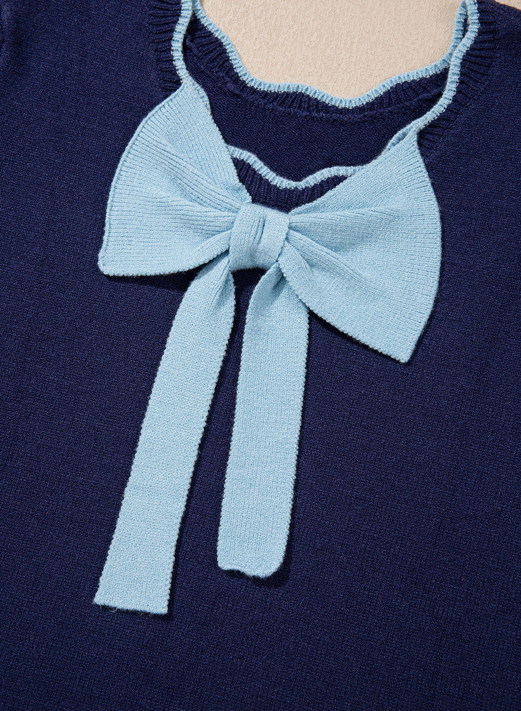 Sweaters for Women Long Sleeve Back Bow Sweaters Fall Pullover Tops
