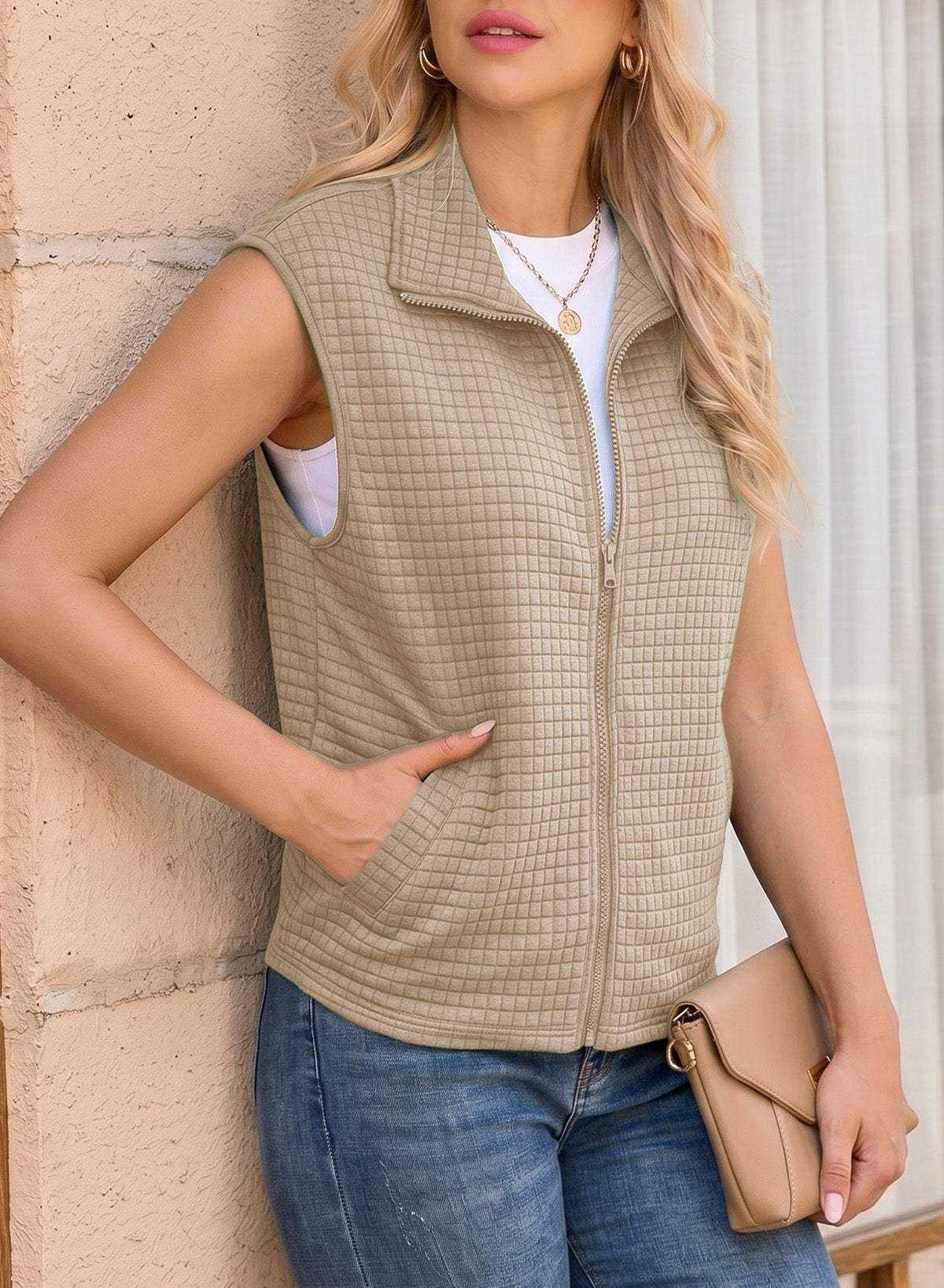Dokotoo Womens Vest Tops 2026 Fall Cap Sleeve Waffle Knit Vests
