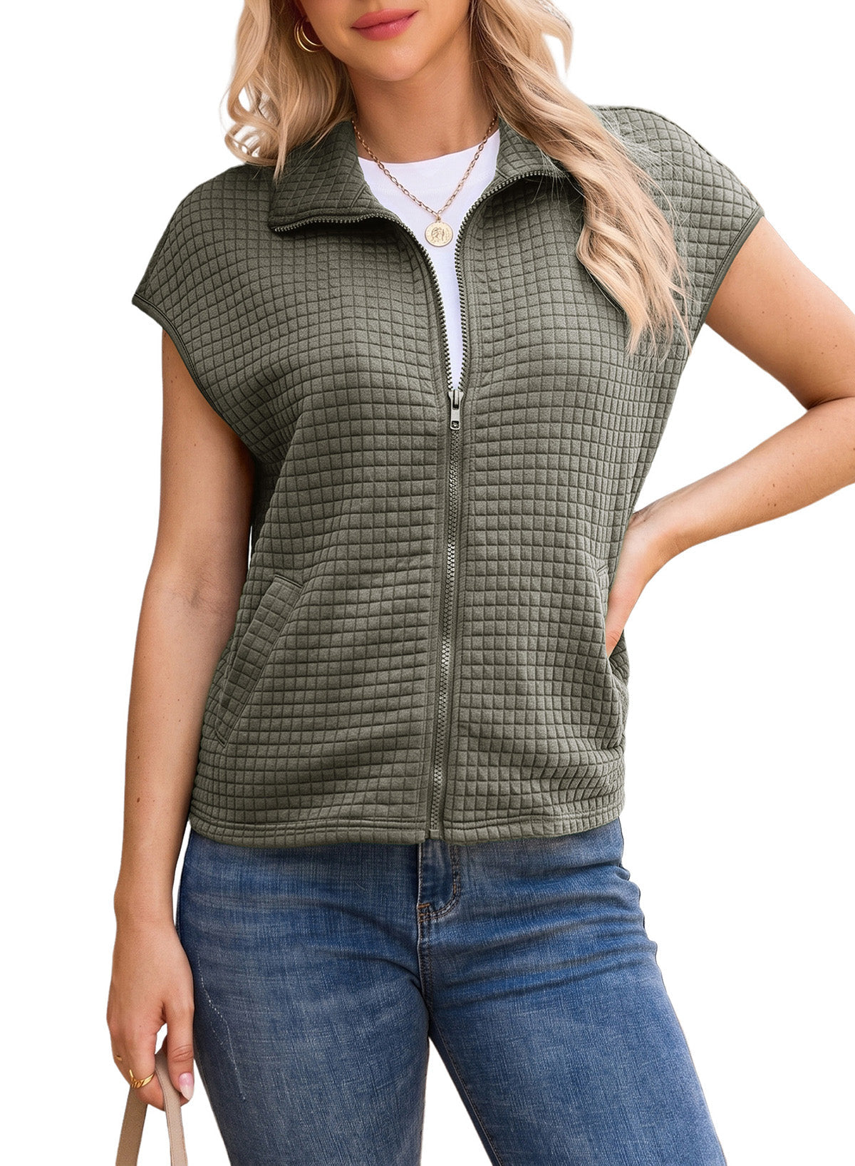 Dokotoo Womens Vest Tops 2026 Fall Cap Sleeve Waffle Knit Vests
