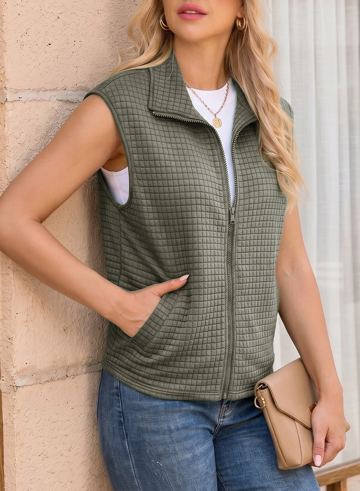 Dokotoo Womens Vest Tops 2026 Fall Cap Sleeve Waffle Knit Vests