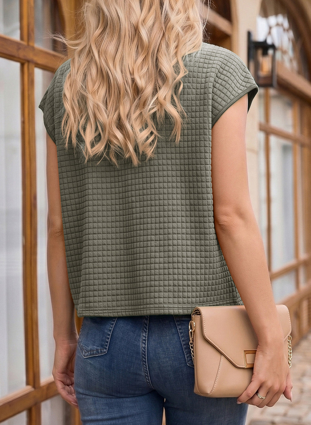 Dokotoo Womens Vest Tops 2026 Fall Cap Sleeve Waffle Knit Vests