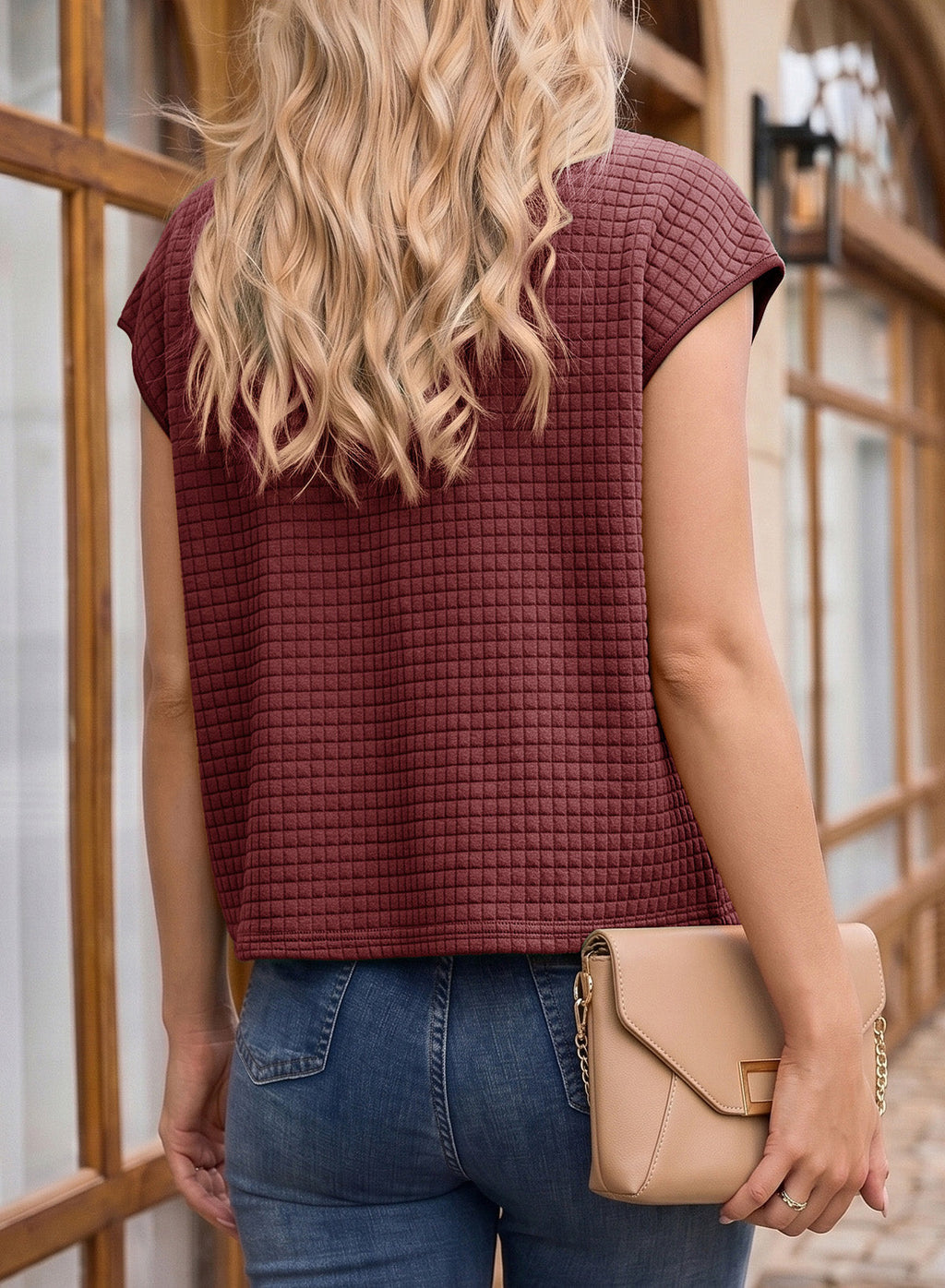 Dokotoo Womens Vest Tops 2026 Fall Cap Sleeve Waffle Knit Vests