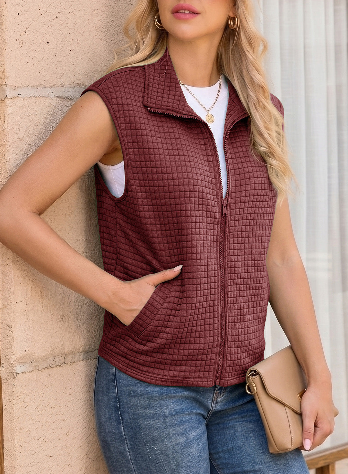 Dokotoo Womens Vest Tops 2026 Fall Cap Sleeve Waffle Knit Vests