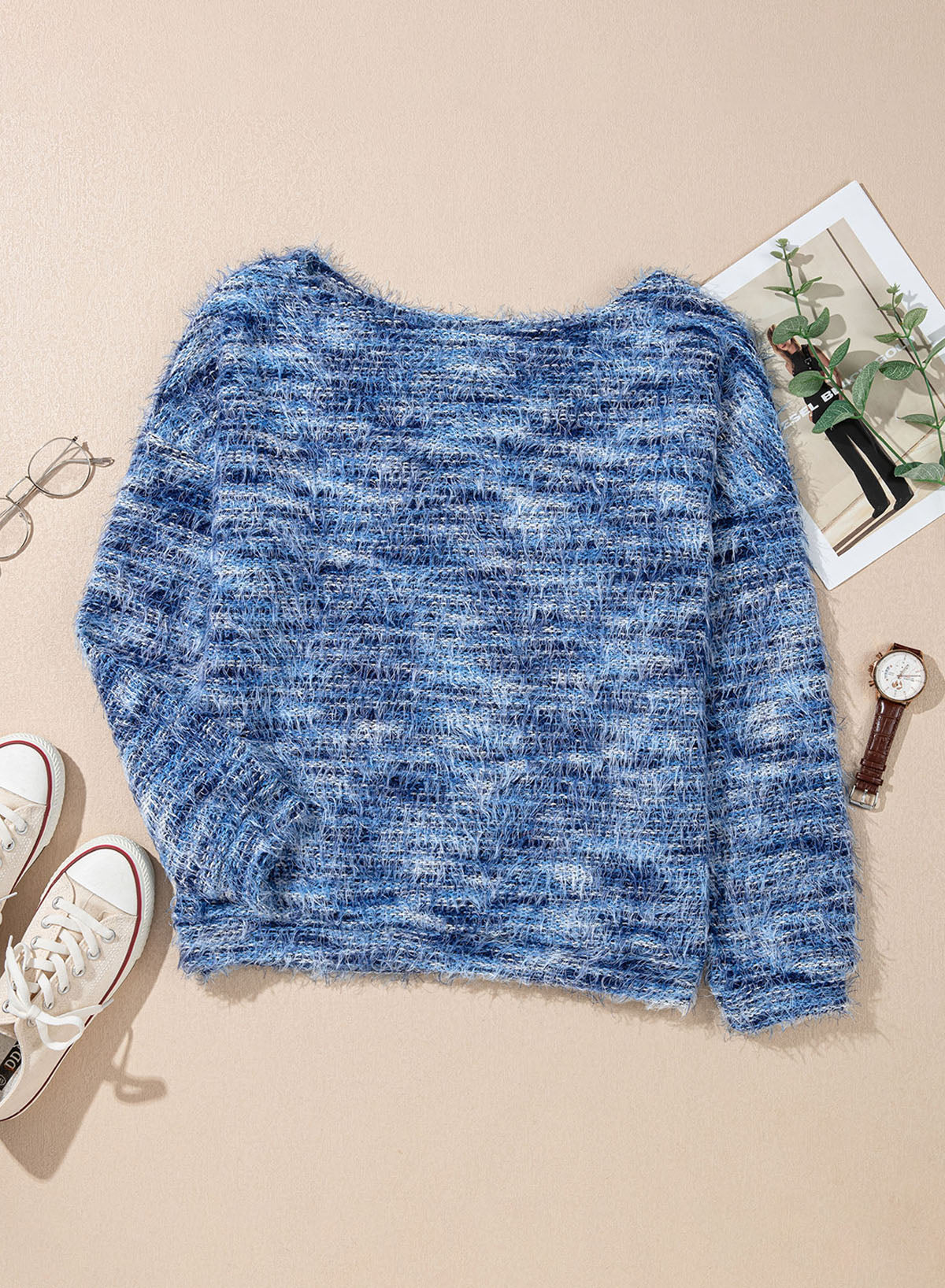 Women Fall Casual Minimalist Sweater For Everyday Wear,Knitted Sweater
