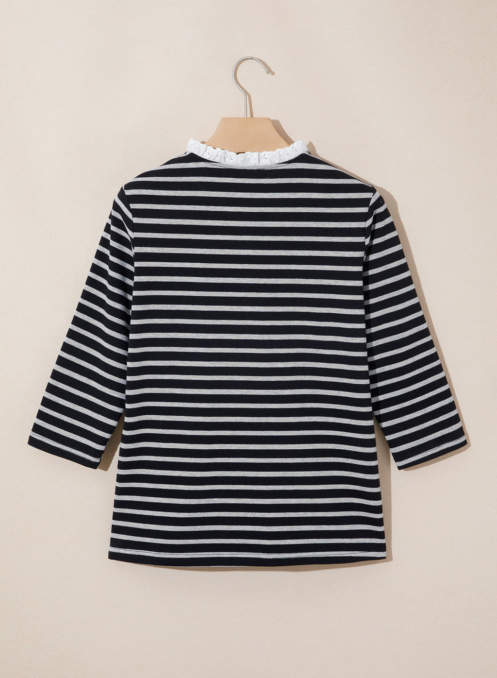 Womens Tops 3/4 Length Sleeve V Neck Loose Casual T Shirts