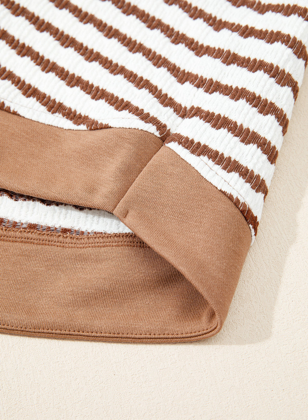 Dokotoo Oversized Henley Neck Sweatshirt for Women Striped Pullover Tops