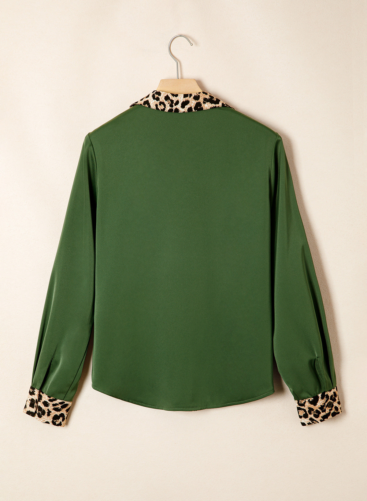 Dokotoo Womens Tops Business Casual Outfits Long Sleeve V Neck Button Down Shirts Satin Leopard Print Elegant Work Blouses
