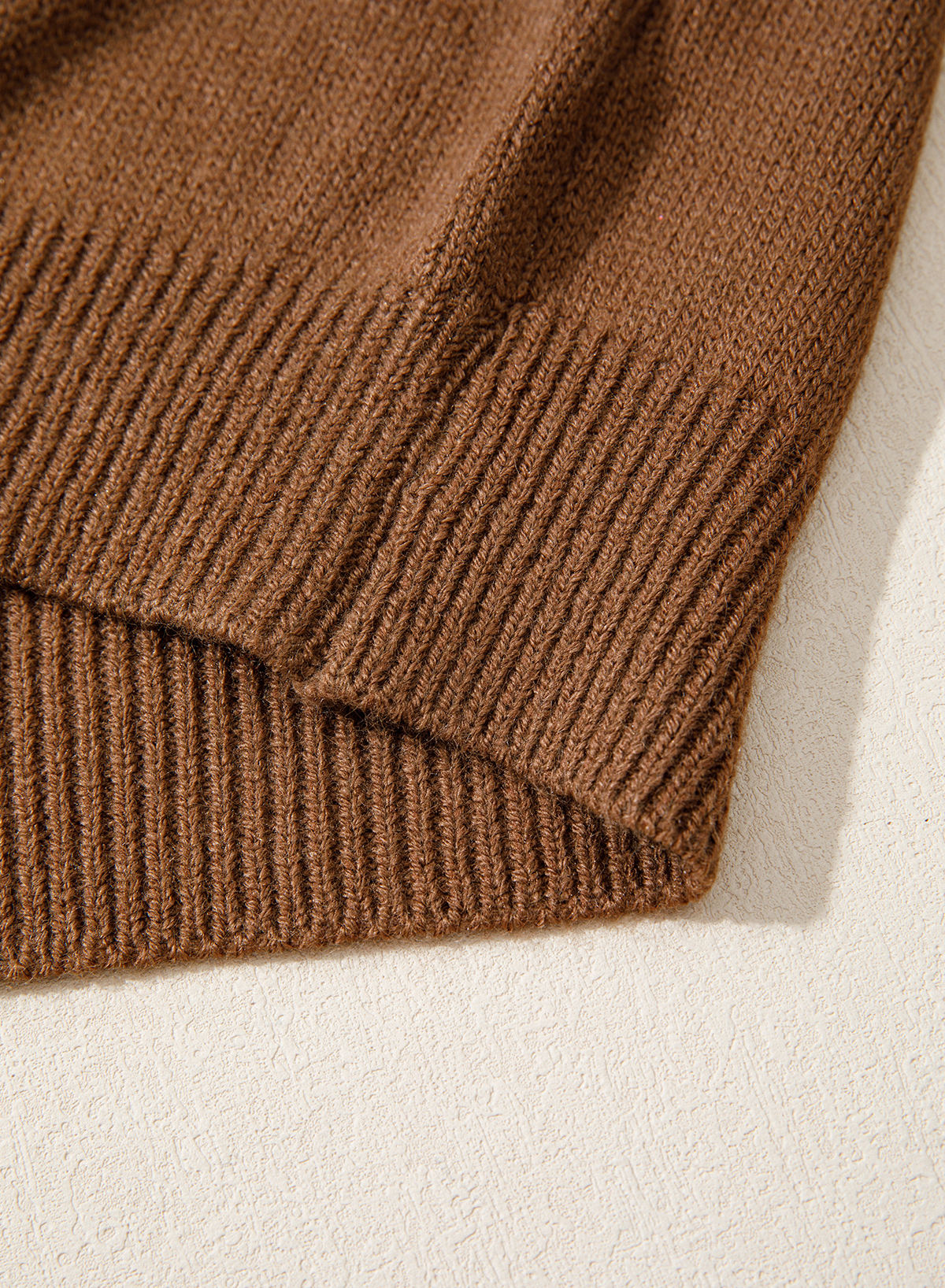 Asymmetrical Lapel Collar Pullover Sweater Tops