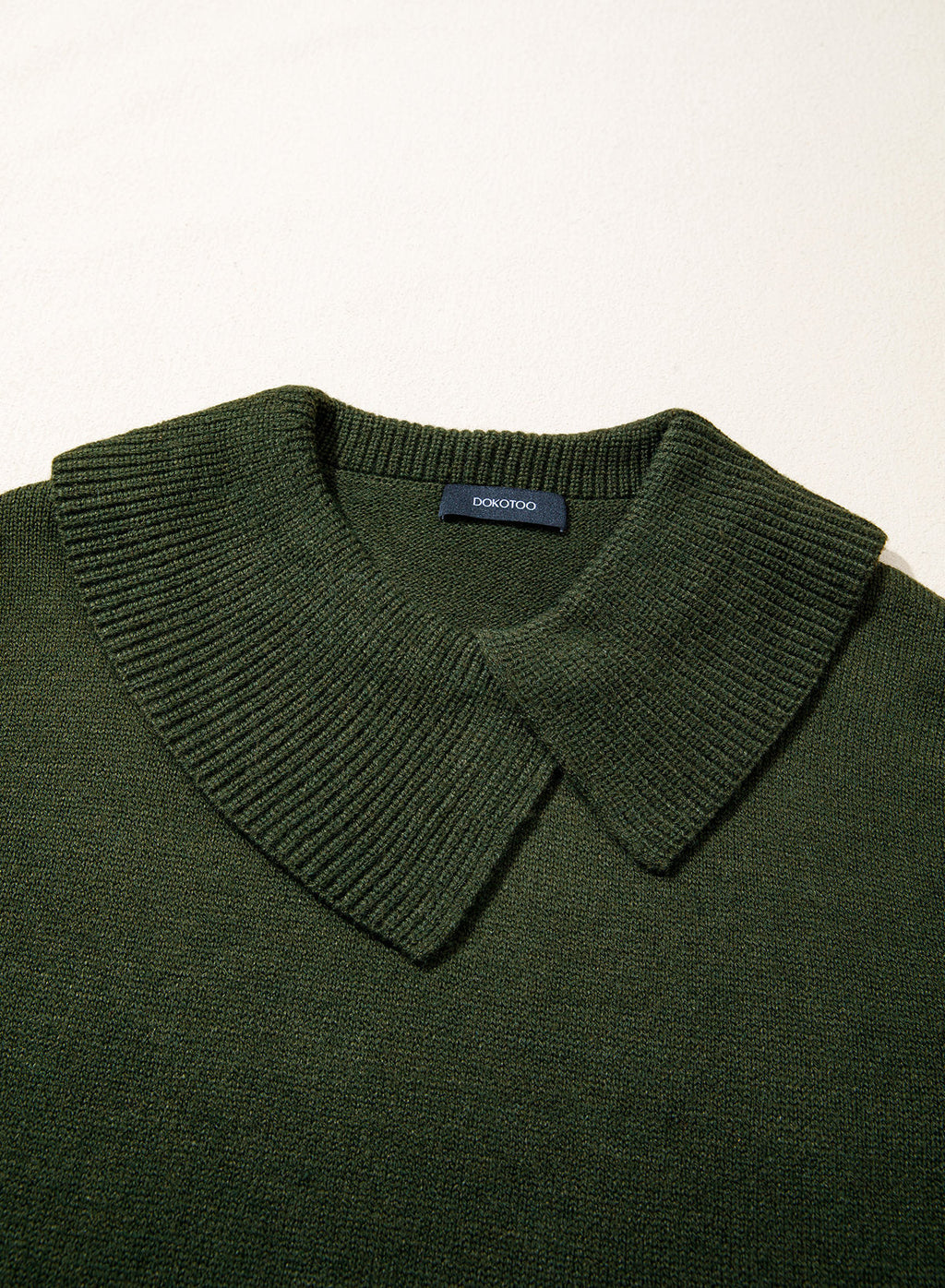 Asymmetrical Lapel Collar Pullover Sweater Tops