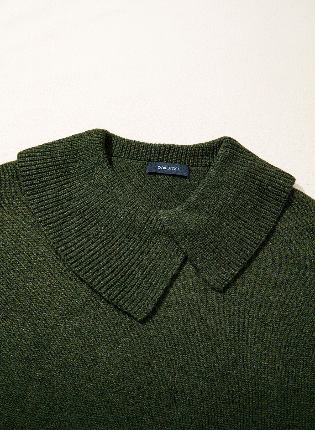 Asymmetrical Lapel Collar Pullover Sweater Tops