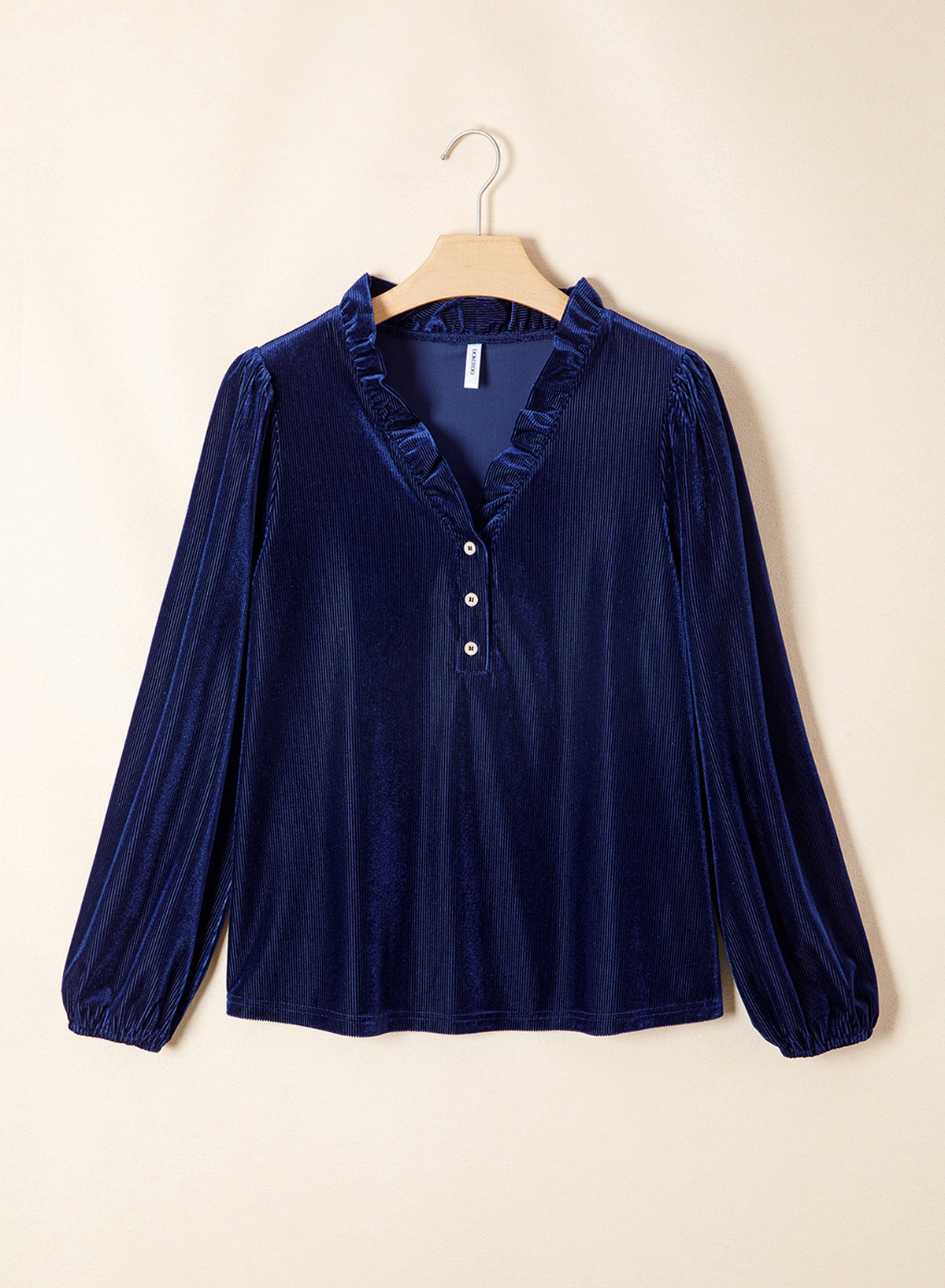 Dokotoo Womens Tops Ruffle V Neck Button Long Sleeve Shirts for Women