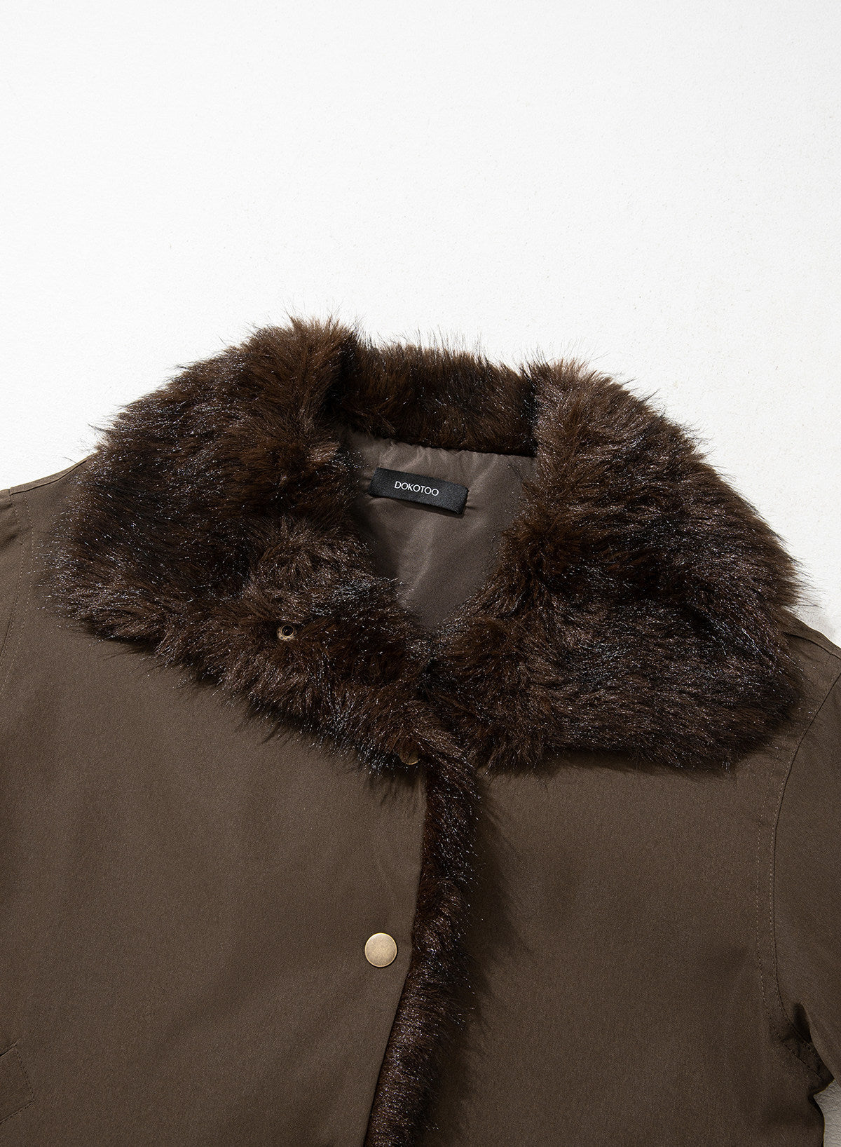 Faux Fur Detachable Oversized Cotton Jacket