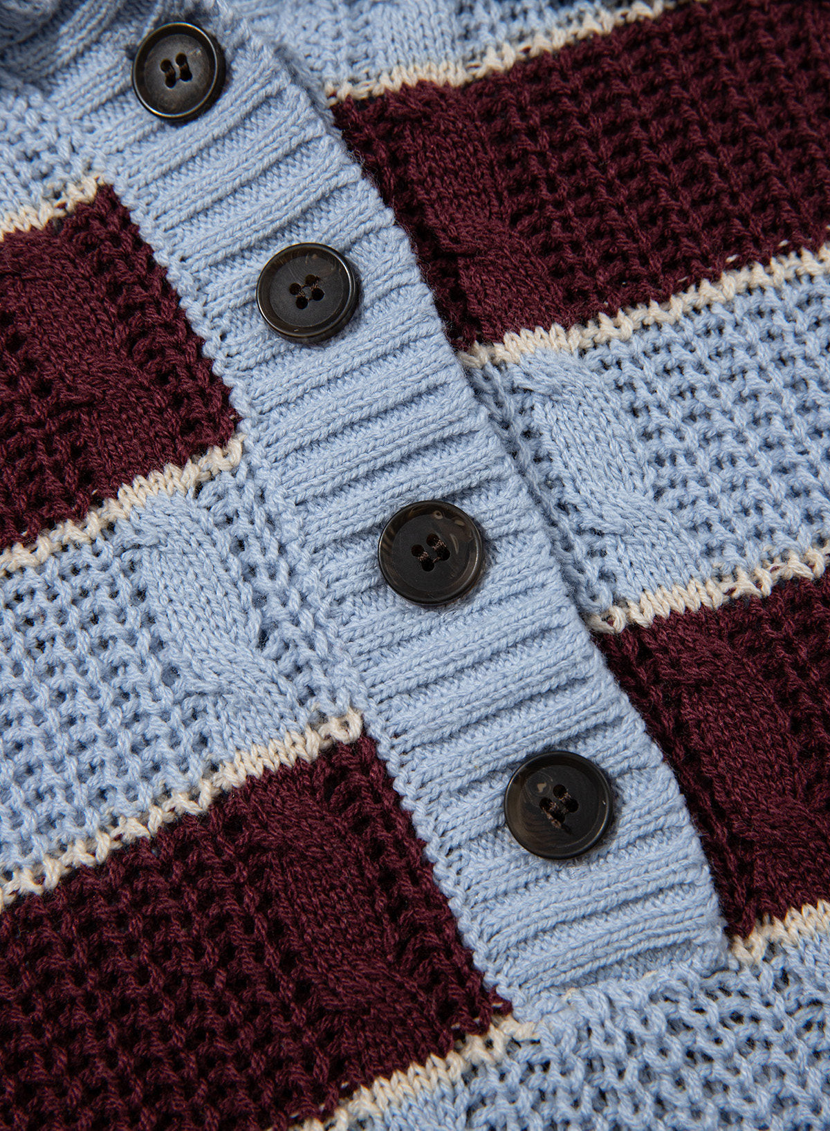 Dokotoo Sweaters for Women Long Sleeve Striped Color Block Button Polo Lapel Collar Cable Knit Casual Pullover Sweater Tops