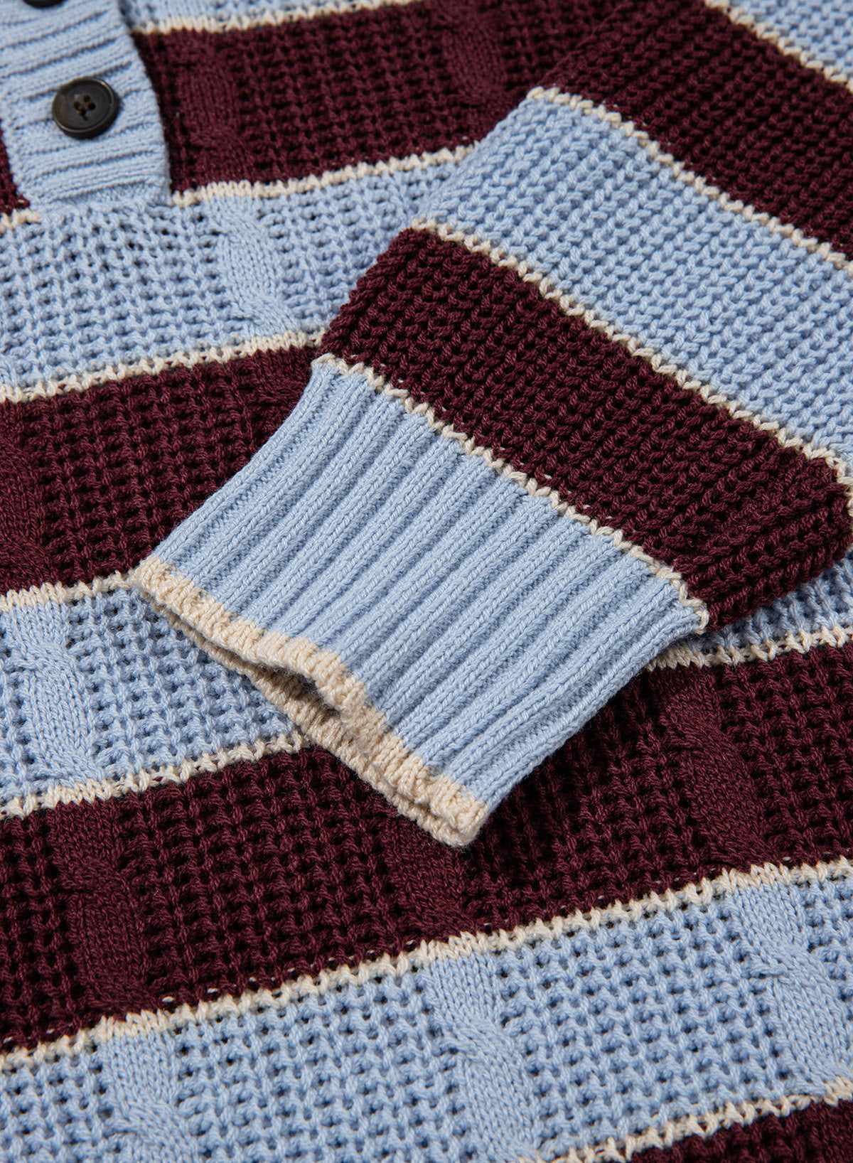 Dokotoo Sweaters for Women Long Sleeve Striped Color Block Button Polo Lapel Collar Cable Knit Casual Pullover Sweater Tops