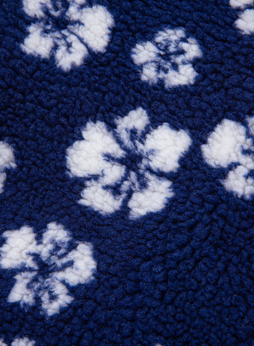Zip Front Floral Sherpa Fleece Jacket